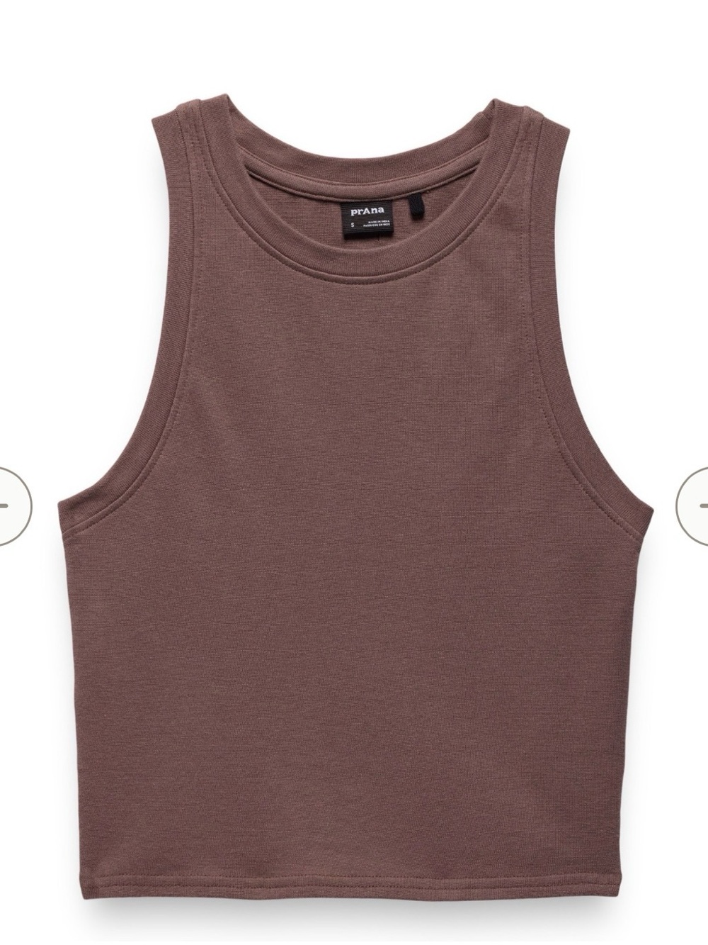 PRANA Lotus High-Neck Tank Top Mocha brown